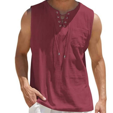 Camiseta sin mangas en algodón suave para hombre
