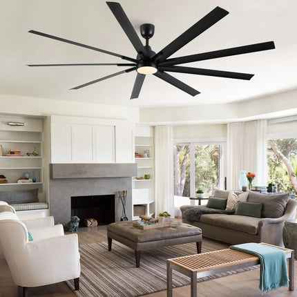 Ventilador de techo negro supergrande de 84 pulgadas con control remoto - tugranalmacen.com