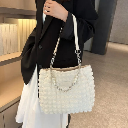 Bubble Textured Tote Bag - tugranalmacen.com