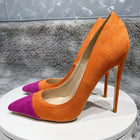 Zapatos de tacón de aguja Tikicup con elegante diseño patchwork