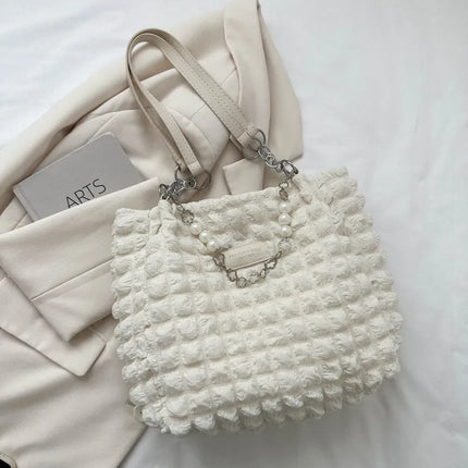 Bubble Textured Tote Bag - tugranalmacen.com