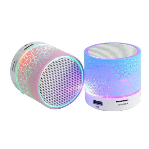 Altavoz Bluetooth LED Mini — Inalámbrico, Portátil y con Luz RGB Multicolor