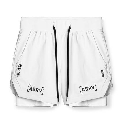 Pantalones cortos deportivos de doble capa y secado rápido