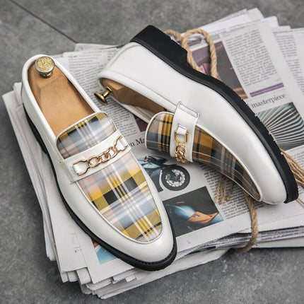 Mocasines de cuero negros para hombre estilo británico y cómodos