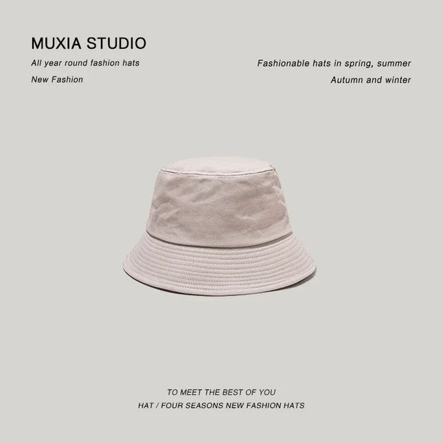 Sombrero de lavabo moderno, informal y versátil, sombrero de pescador negro, parasol plegable y sombrero de protección solar. - tugranalmacen.com