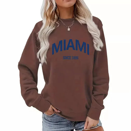 Sudadera cuello redondo estampado MIAMI - tugranalmacen.com