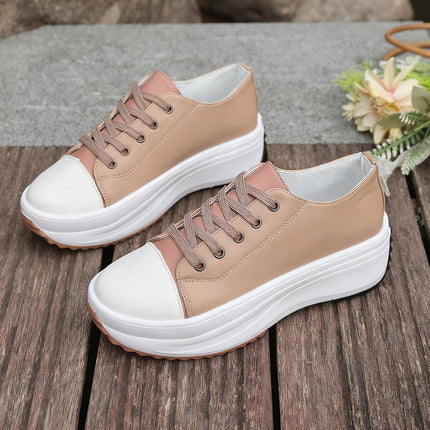 Zapatillas unisex de lona con suela gruesa para uso diario