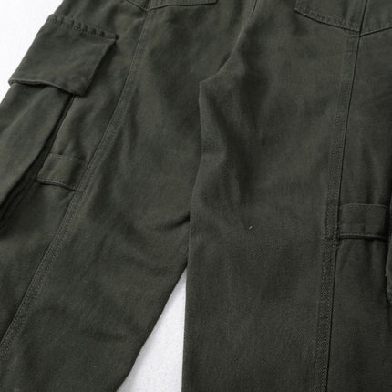 Pantalones holgados estilo retro urbano para hombre en verde militar