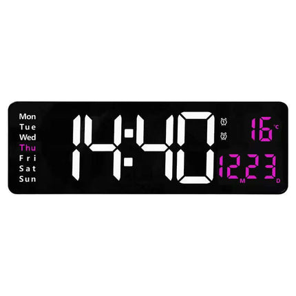 Reloj digital de pared LED de 13 o 16 pulgadas