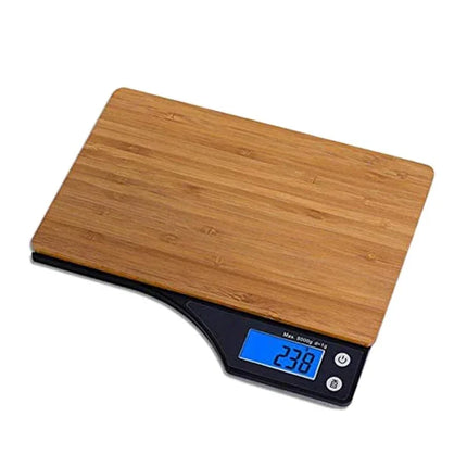 Báscula digital para alimentos de bambú natural