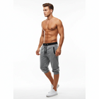 pantalones cortos deportivos de hombre en negro con gris