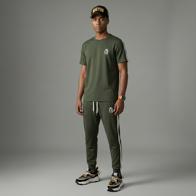 Conjunto deportivo de hombre con bordado - Camiseta y pantalón