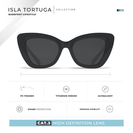 Gafas de sol Hanukeii® Isla Tortuga Black con lentes de alta definición y protección UV400