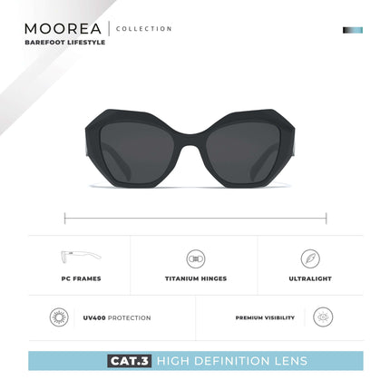 Gafas de sol Hanukeii® Moorea Black / Black con lentes de alta definición y protección UV400