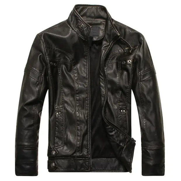 Chaqueta de cuero vegano PU Mountainskin para hombre