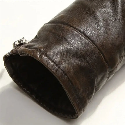 Chaqueta de cuero vegano PU Mountainskin para hombre