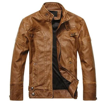 Chaqueta de cuero vegano PU Mountainskin para hombre