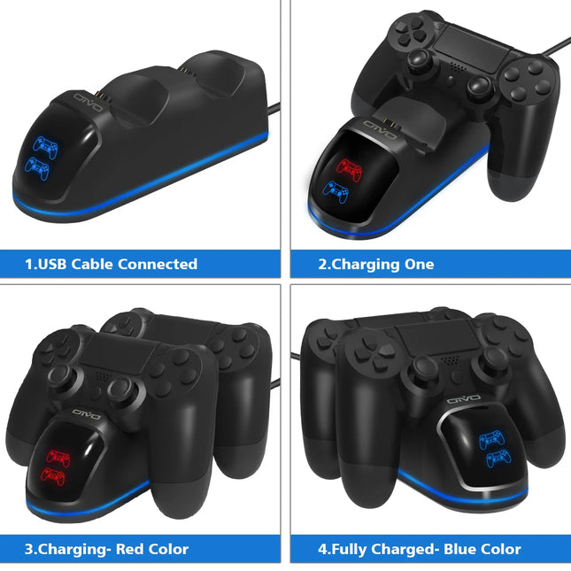 Cargador OIVO para mandos PS4: carga rápida y segura