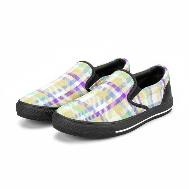 Zapatillas Slip-On Deco Cuadros Multicolor