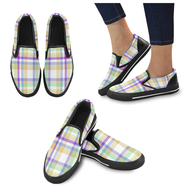Zapatillas Slip-On Deco Cuadros Multicolor