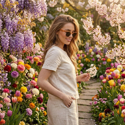 Estark, gafas de sol con montura redonda para mujer