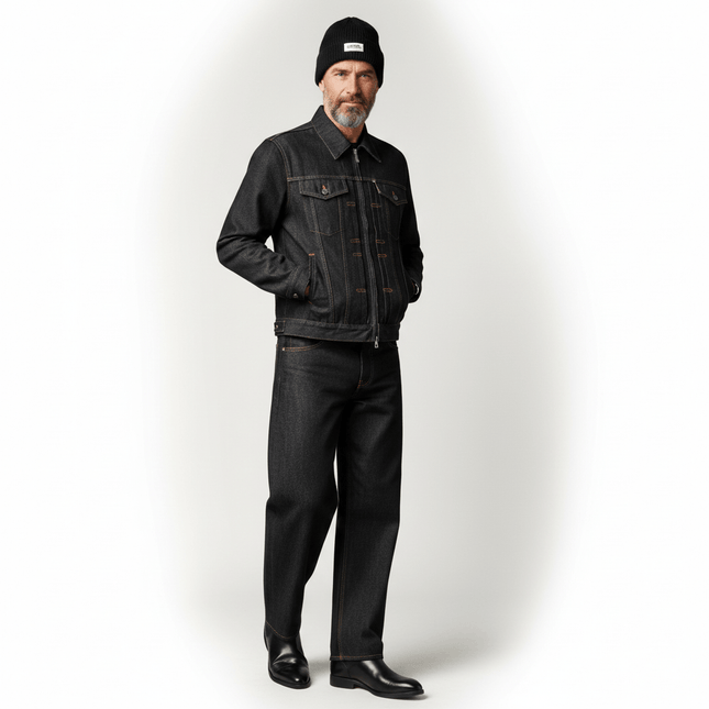 Chaqueta y pantalón vaquero denim negro lavado