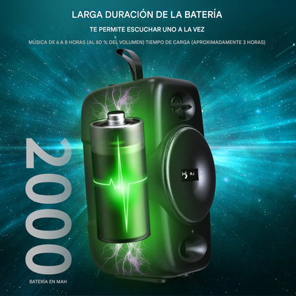 altavoz bluetooth portatil, altavoz inalámbrico, altavoz potente, speaker recargable, altavoz exterior, altavoz HXSJ
