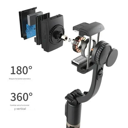 Estabilizador Gimbal Q08 para Móvil - Bluetooth Selfie Stick Trípode
